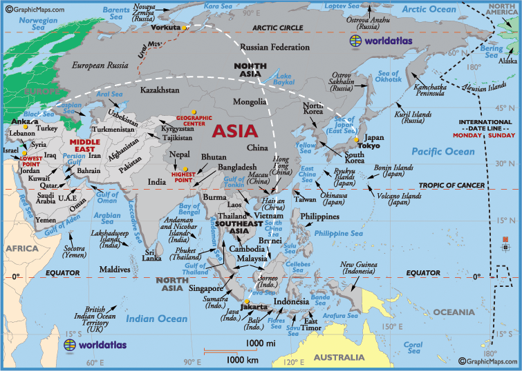 Map of Asia