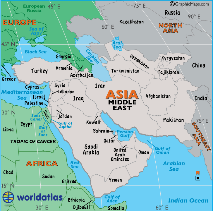 Image result for map of the middle east