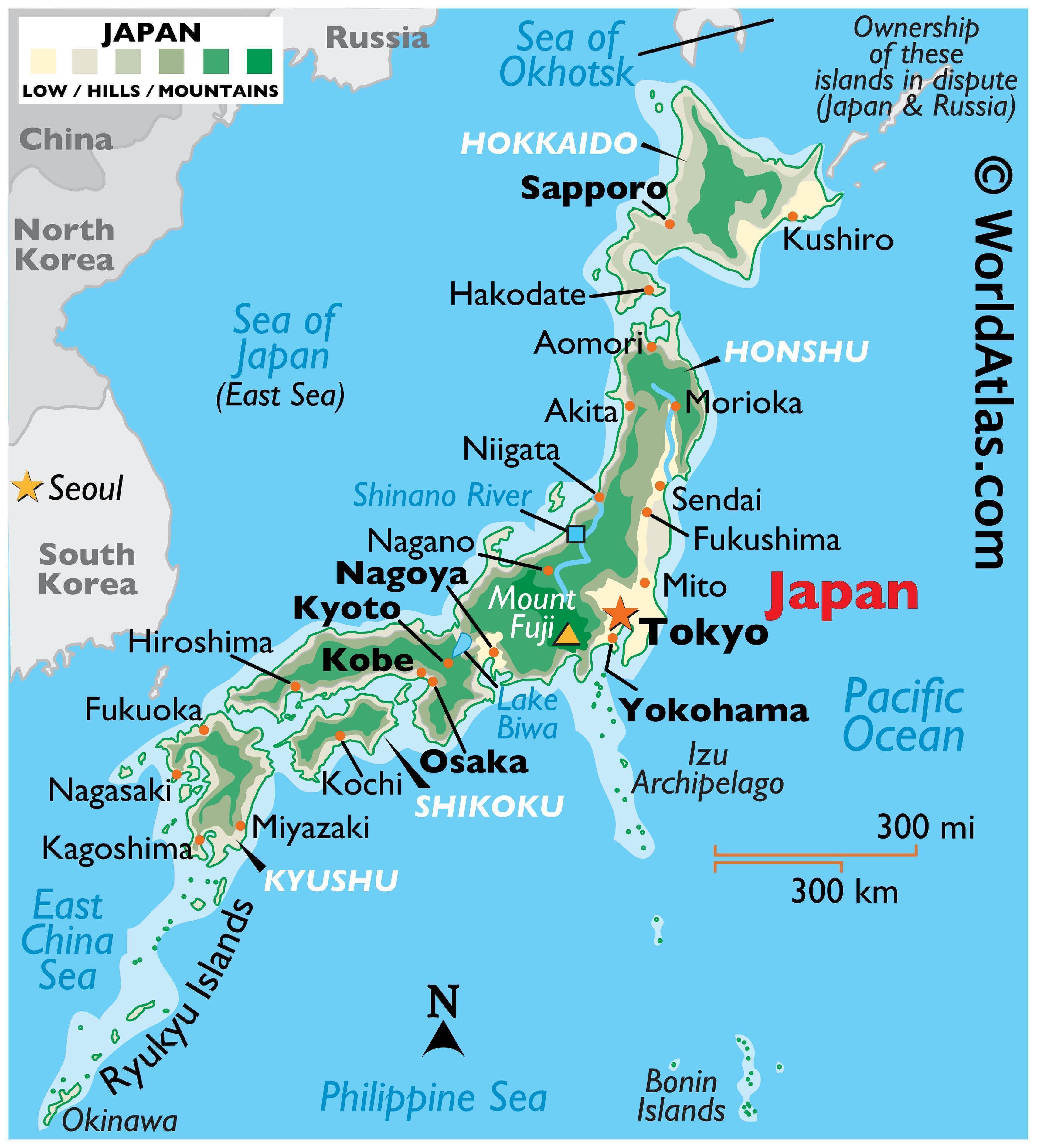 Japan Landforms Geography Volcanoes Mt Fuji World Atlas