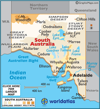 Map of South Australia