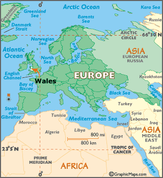 Locator Map of Wales