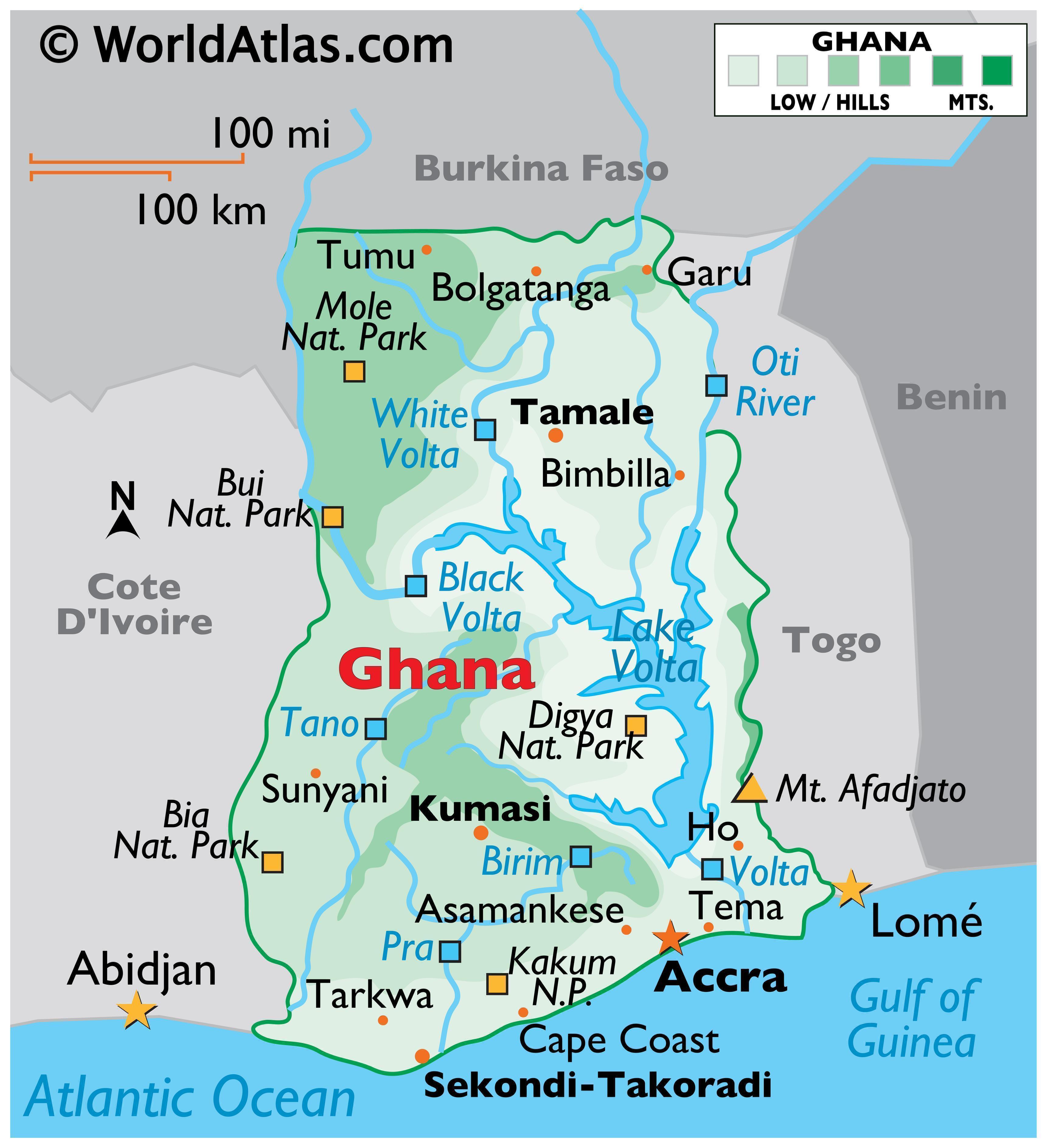 Ghana Map Geography Of Ghana Map Of Ghana Worldatlas Com