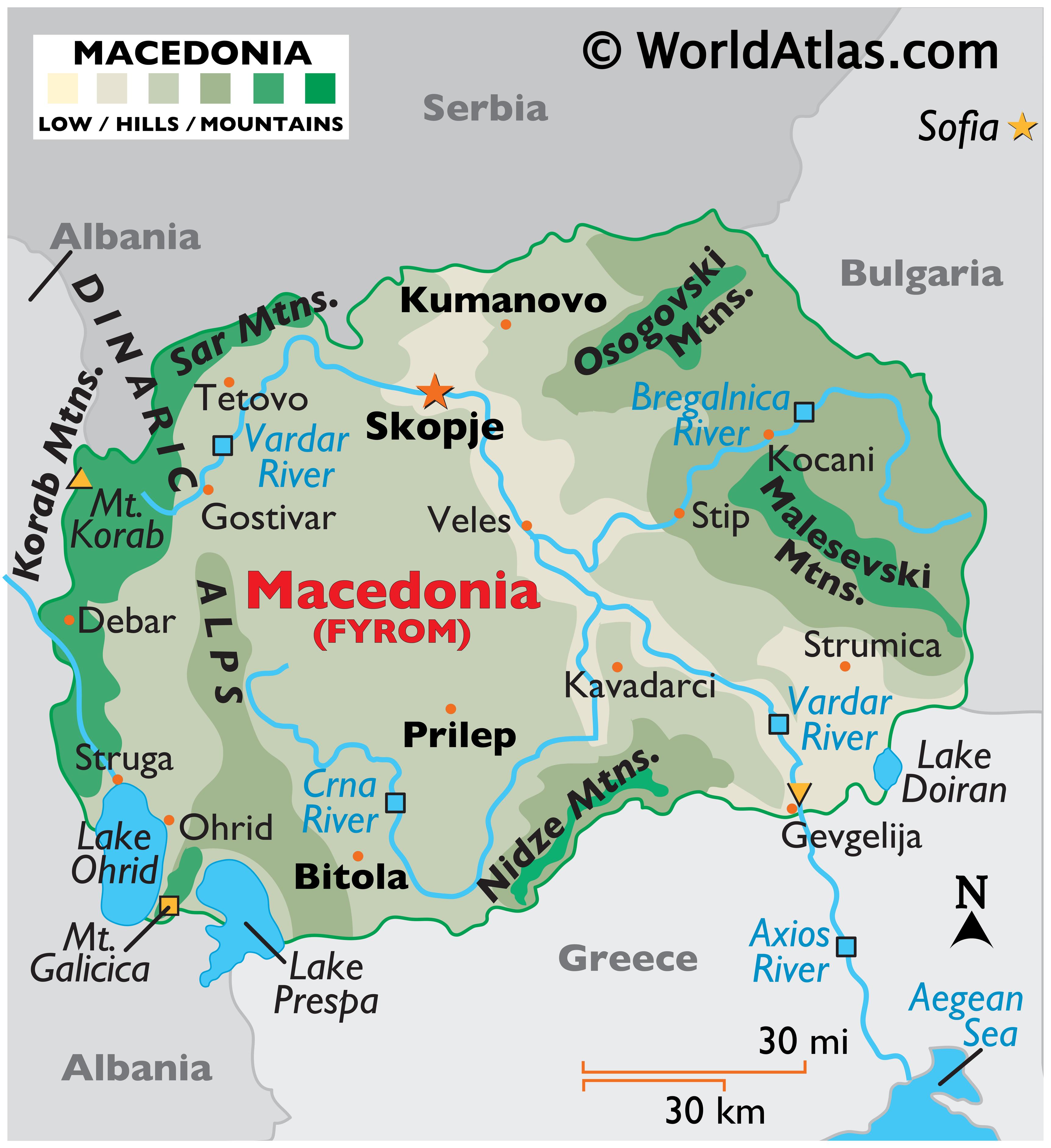 Macedonia Map Geography Of Macedonia Map Of Macedonia Worldatlas Com