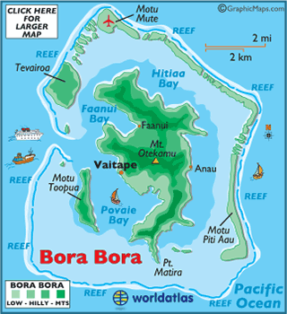 Bora Bora Map Geography Of Bora Bora Map Of Bora Bora