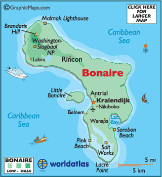 Image result for map of bonaire