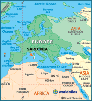 Locator Map of Sardinia