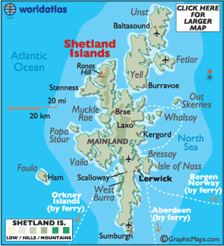 Shetlandsöarna Karta | Karta