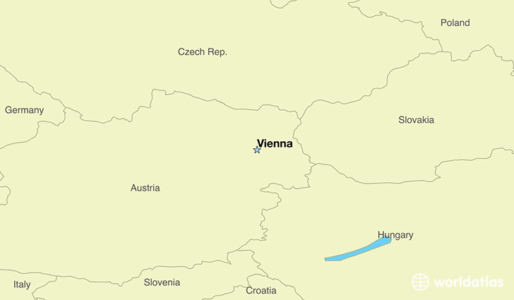 map showing the location of Austria