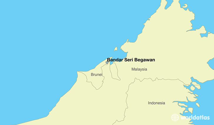 map showing the location of Brunei Darussalam