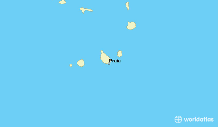 map showing the location of Cabo Verde