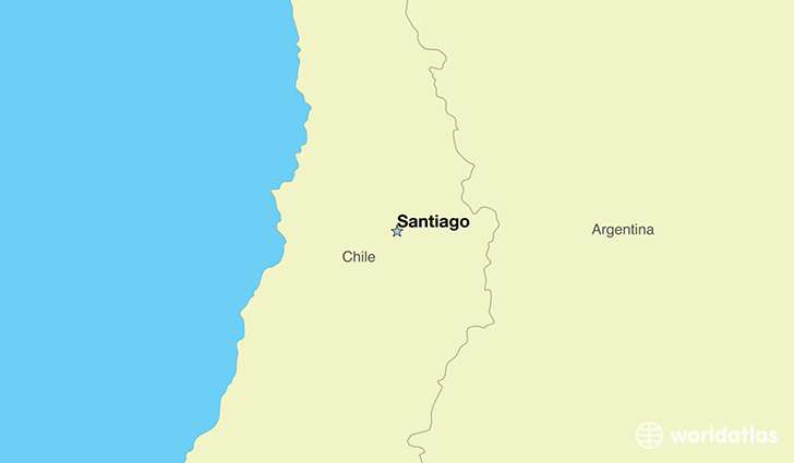 map showing the location of Chile