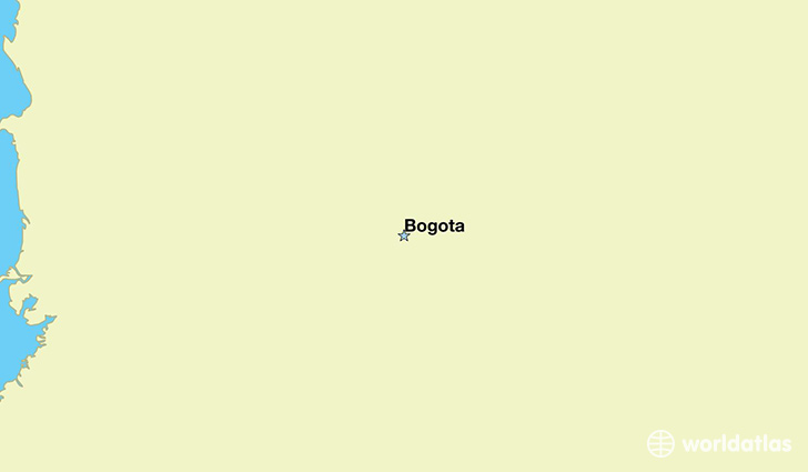 map showing the location of Colombia