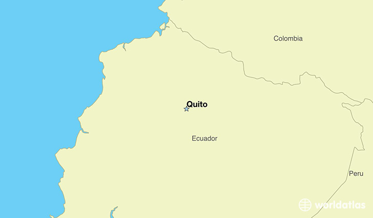 map showing the location of Ecuador