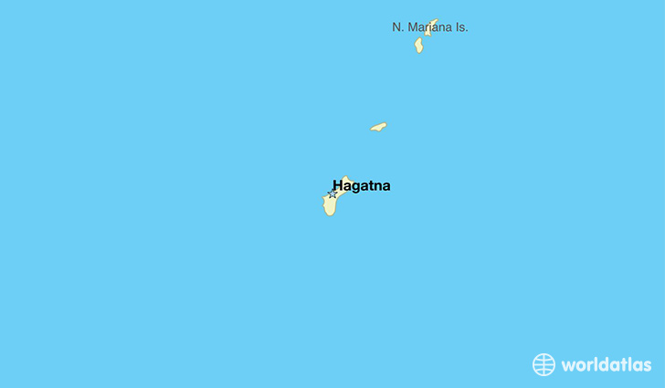 map showing the location of Guam