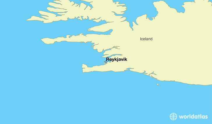 map showing the location of Iceland