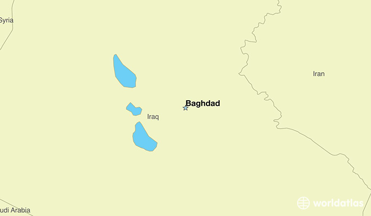 map showing the location of Iraq