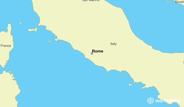 map showing the location of Italy