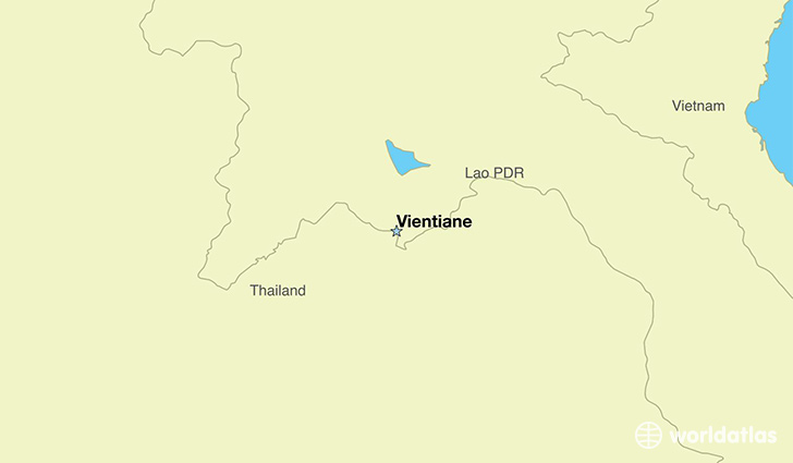map showing the location of Laos