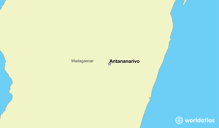 map showing the location of Madagascar