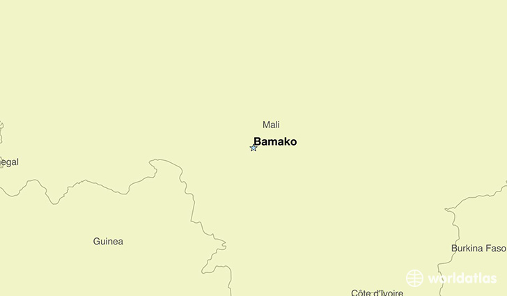 map showing the location of Mali