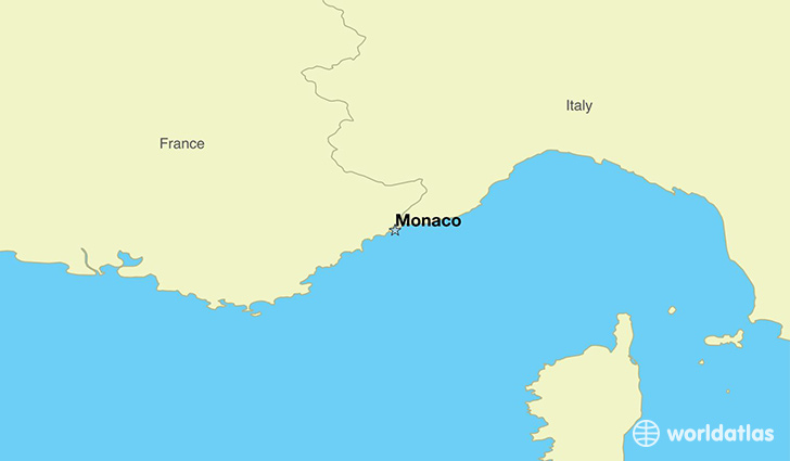 map showing the location of Monaco