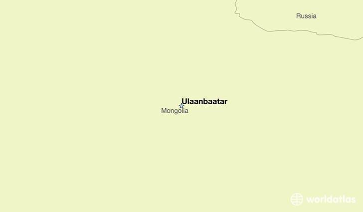 map showing the location of Mongolia