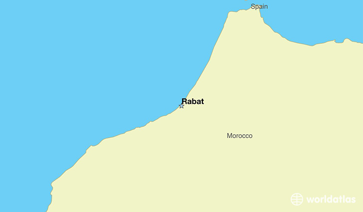 map showing the location of Morocco