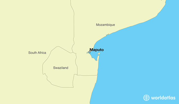 map showing the location of Mozambique