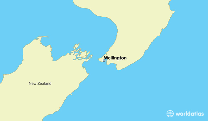 map showing the location of New Zealand