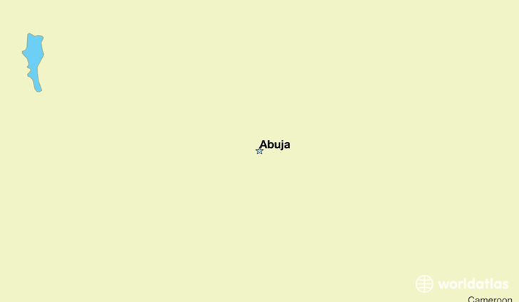map showing the location of Nigeria