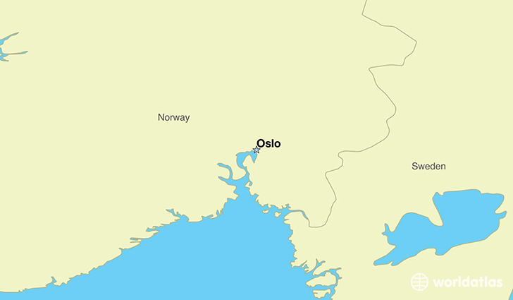 map showing the location of Norway