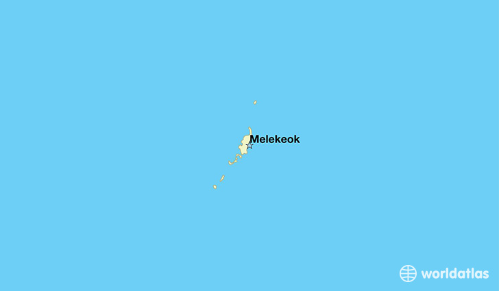 map showing the location of Palau