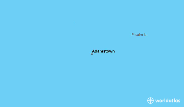 map showing the location of Pitcairn