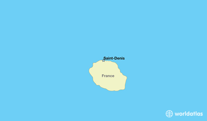 map showing the location of Reunion