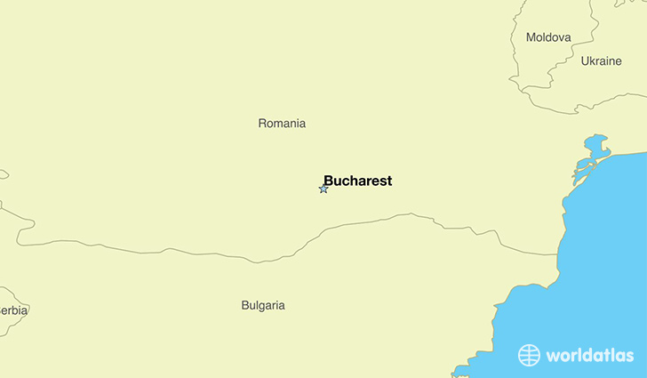 map showing the location of Romania