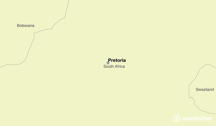 map showing the location of South Africa