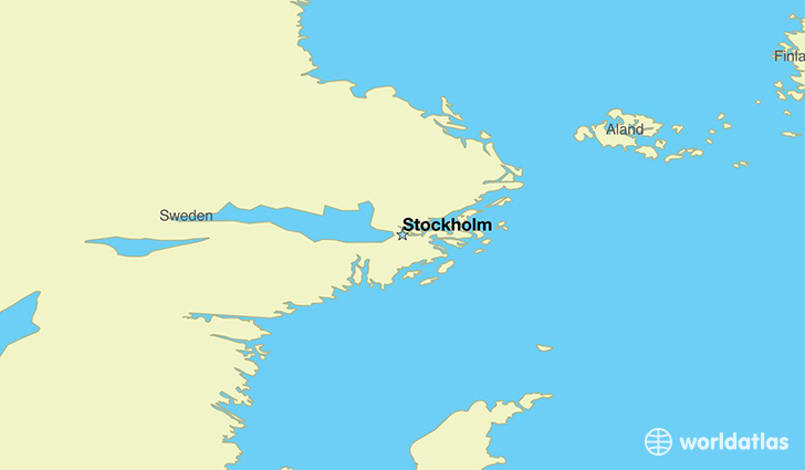 map showing the location of Sweden