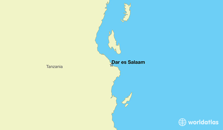 map showing the location of Tanzania