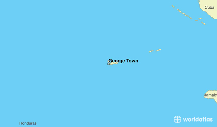 map showing the location of The Cayman Islands