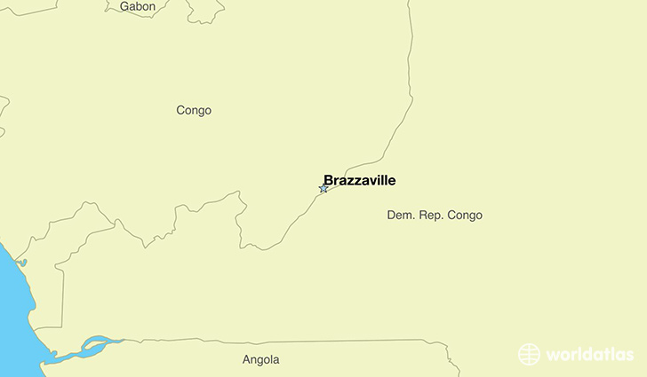 map showing the location of The Congo