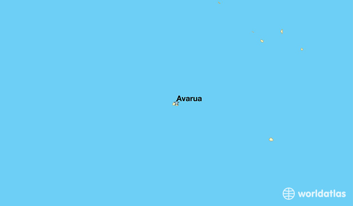 map showing the location of The Cook Islands