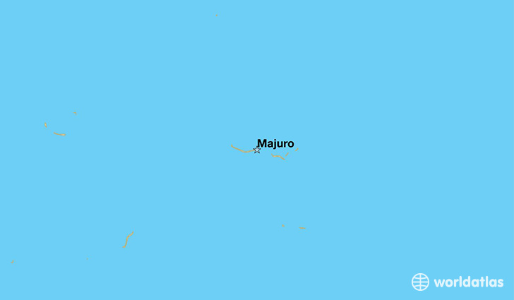 map showing the location of The Marshall Islands