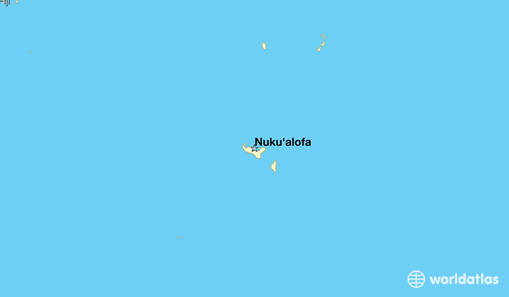 map showing the location of Tonga