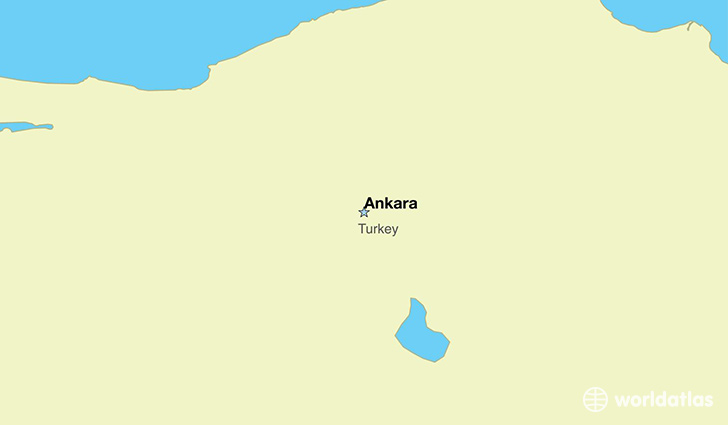 map showing the location of Turkey