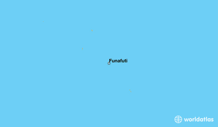 map showing the location of Tuvalu
