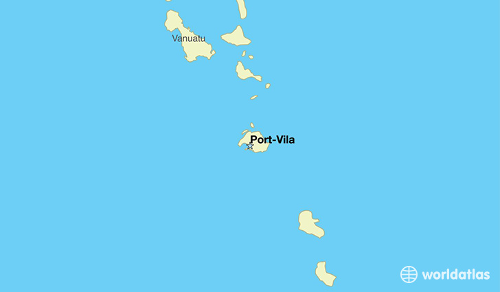 map showing the location of Vanuatu