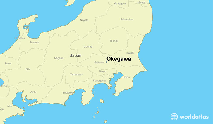 map showing the location of Okegawa