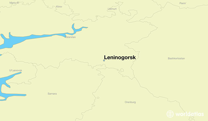 map showing the location of Leninogorsk