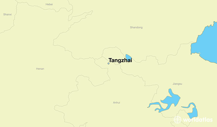 map showing the location of Tangzhai