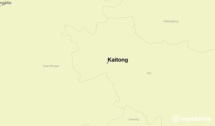 map showing the location of Kaitong